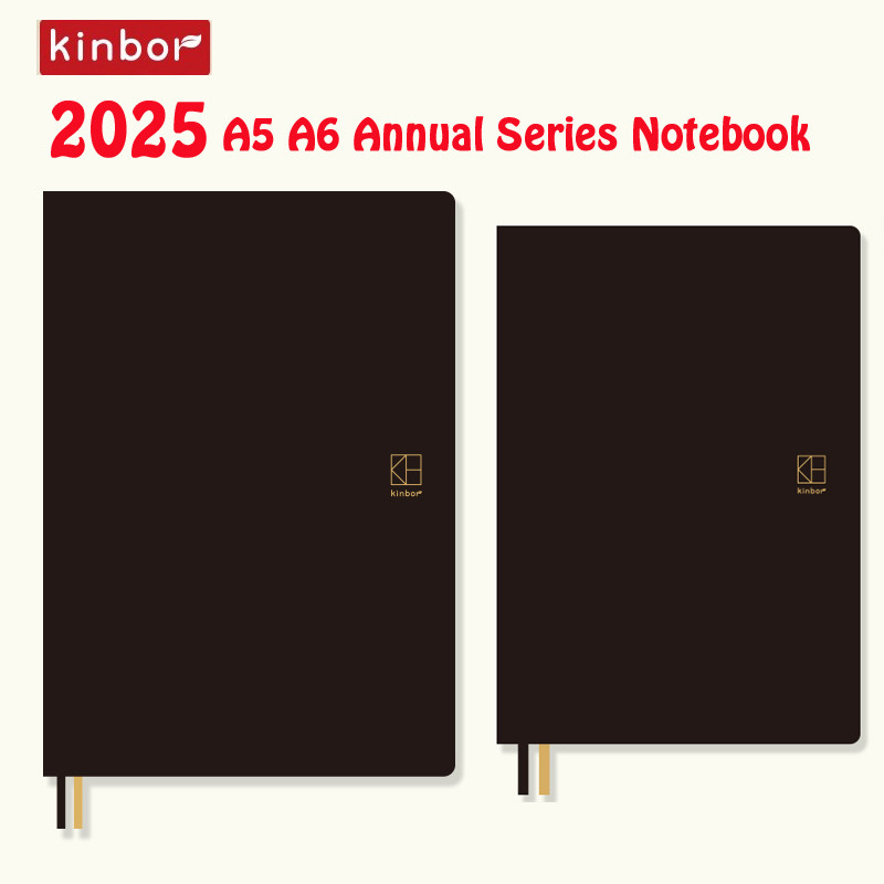 

NEW Kinbor 2025 All Year A5 Notebook Daily One Page BaChuan Paper 224 Sheets A6 Efficiency Manual Planner Annual Handbook Gifts