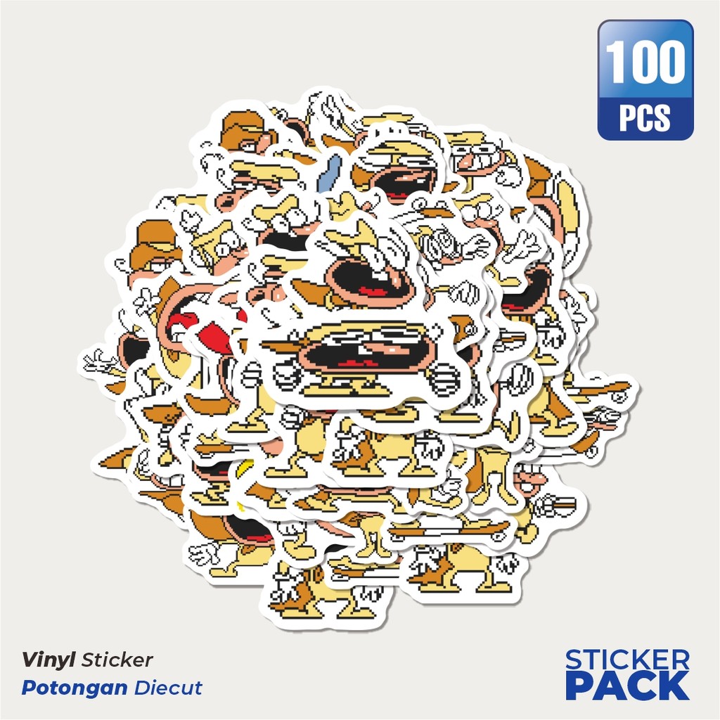 

MURAH 100 PCS Stiker Pizza Tower V17 Waterproof Aesthetic- Untuk Laptop, Motor, dan Helm - Paper Stationery Pack
