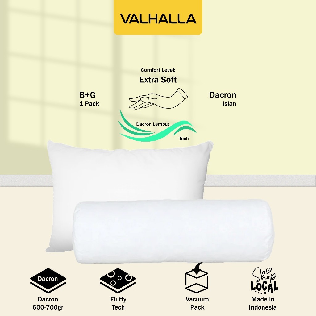 Valhalla Set Bundle Bantal Guling Katun Polyester