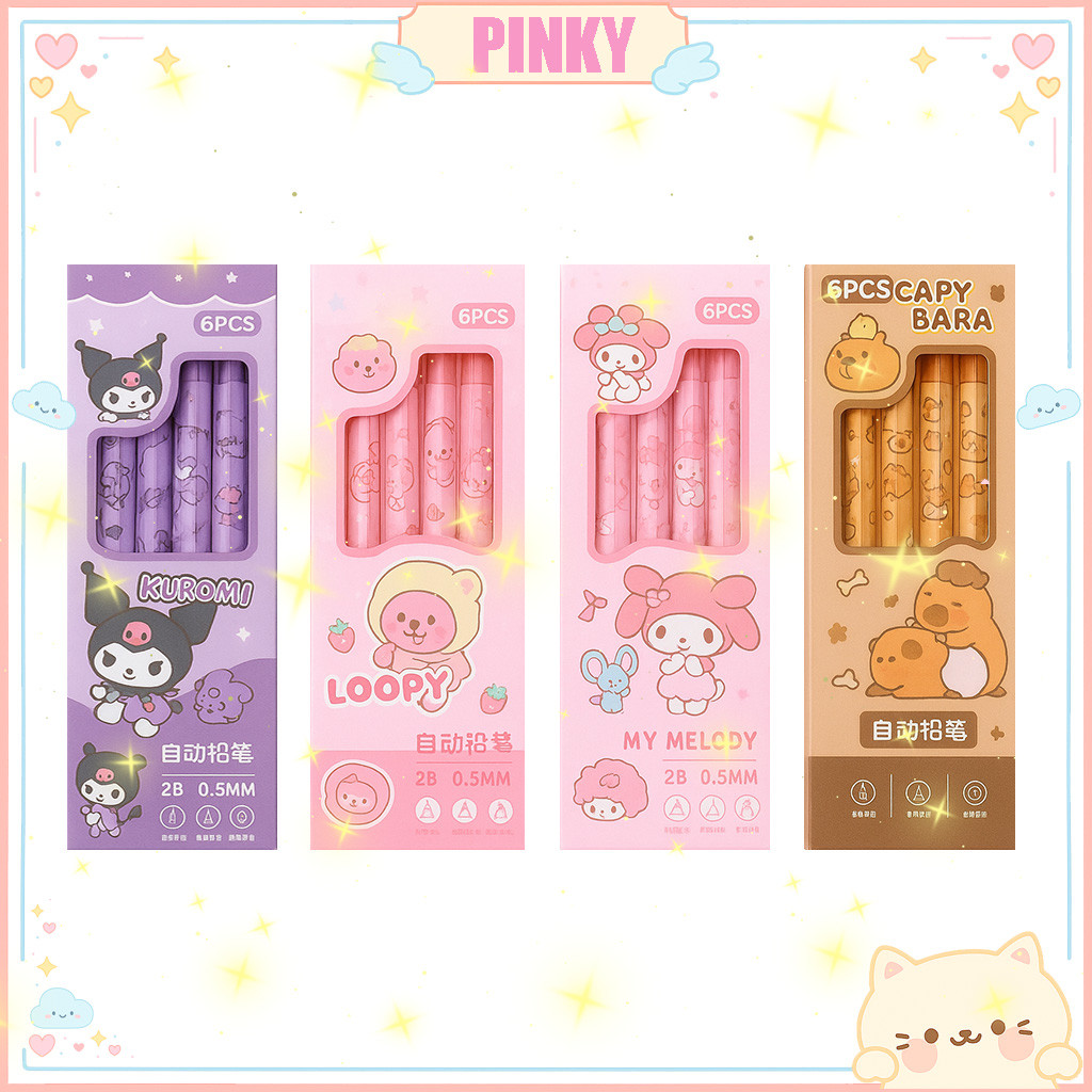 

VIRAL!! PENSIL MEKANIK BISA DIISI REFILL HB DAN 2B MOTIF KARTUN 1 SET ISI 6 PCS / PENSIL LUCU IMUT