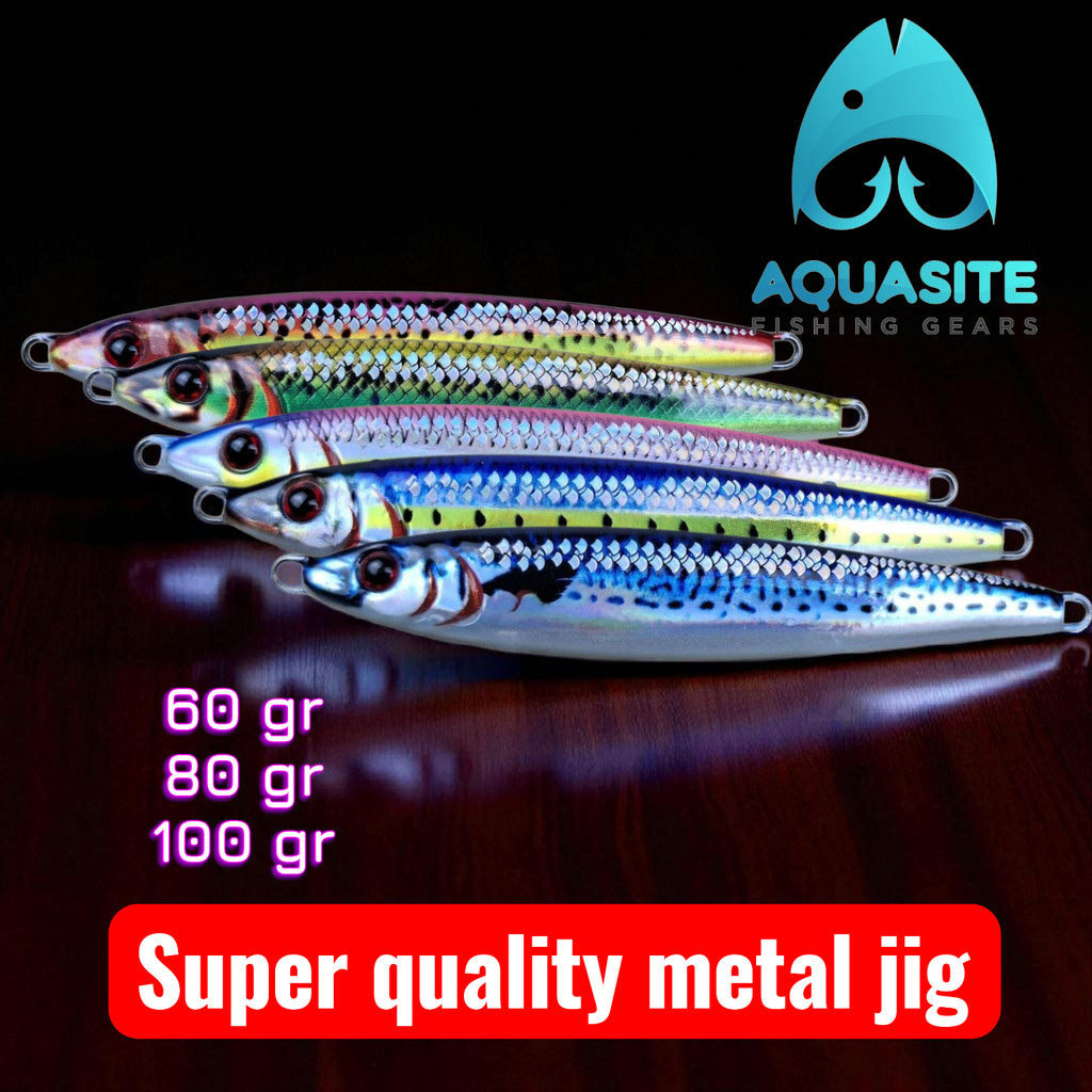 Aquasite umpan Pancing metal jig Umpan Jigging Di laut jigging lure kualitas tinggi dengan UV Effect
