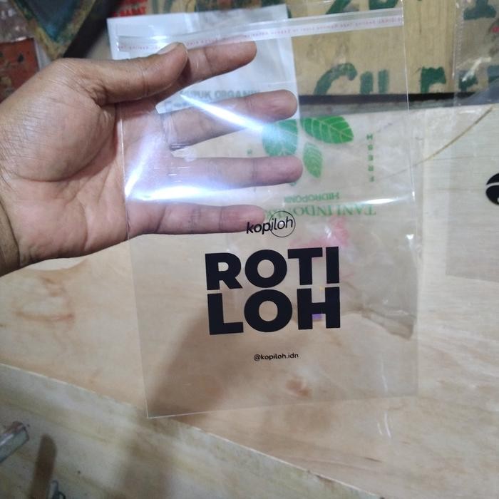 sablon plastik opp roti 15x20,sablon costum