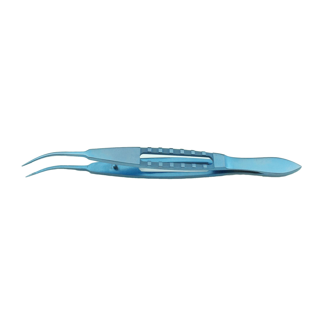 Ophthalmic Forceps Titanium 115mm Curved Tying Forcep with 5mm Platform Ophthalmic Tweezers Tools Op