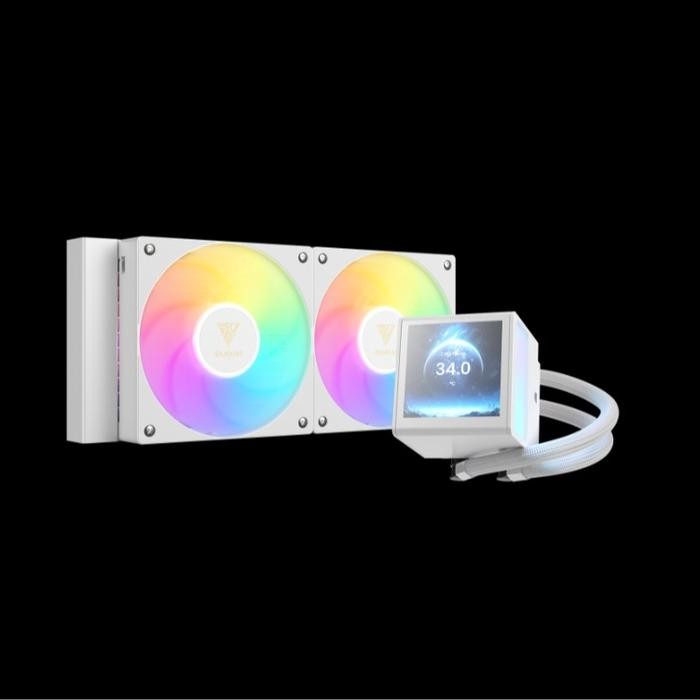 GAMDIAS CHIONE P5-240 240MM ARGB IPS LCD Display Cooler cpu | White