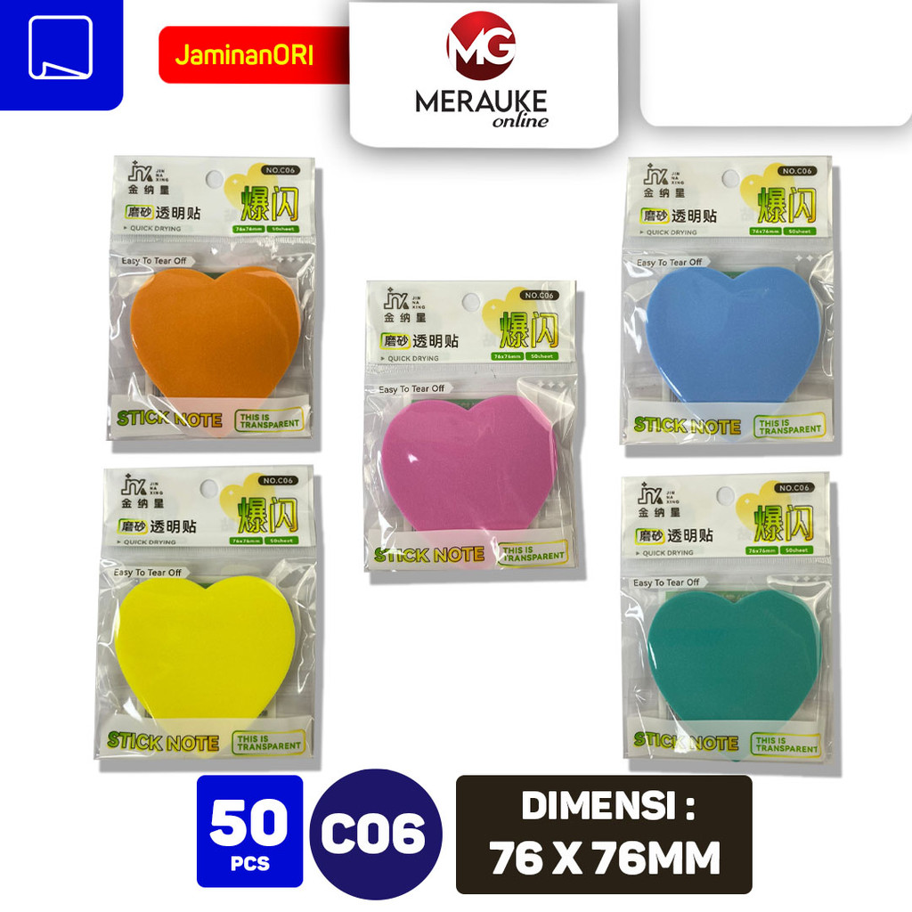 

JIN NA XING Sticky Notes TRANSPARENT LOVE C06