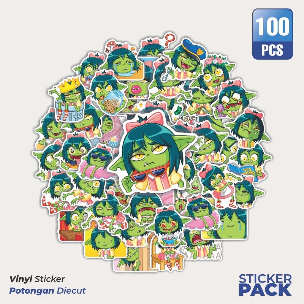 

Super Hemat! 100 PCS Stiker Gabi Waterproof Aesthetic- Untuk Laptop, Motor, dan Helm - Paper Stationery Pack