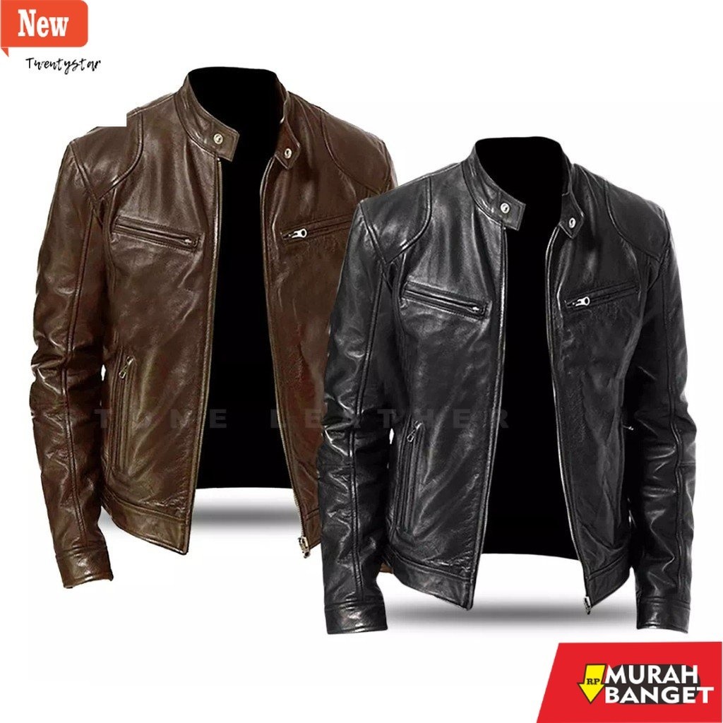 jaket kulit pria garut [COD] Jaket kulit pria / Jaket semi kulit / Jaket keren / Jaket kulit asli ga