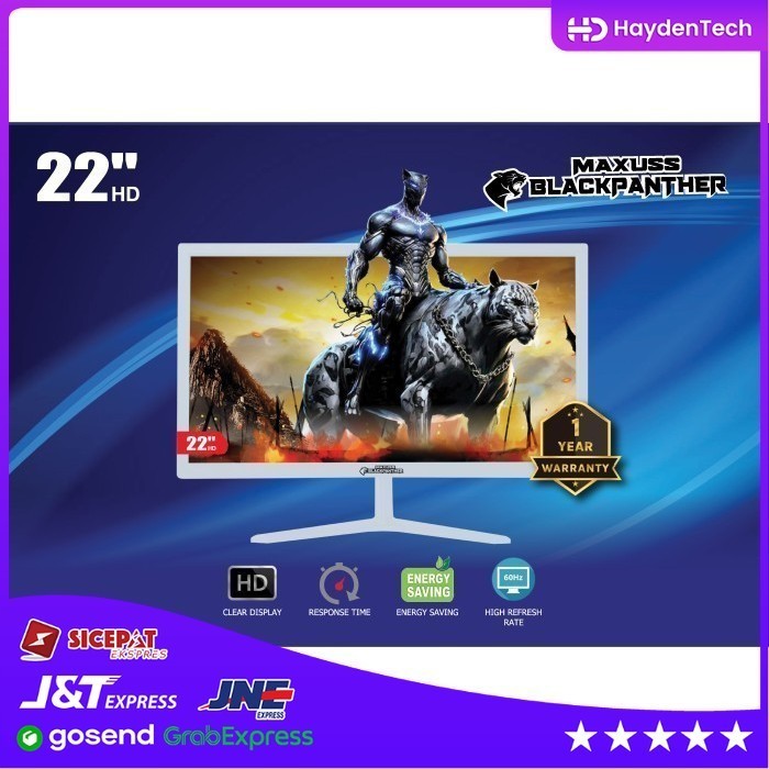 Monitor LED Gaming Maxuss Blackpanther 22" White