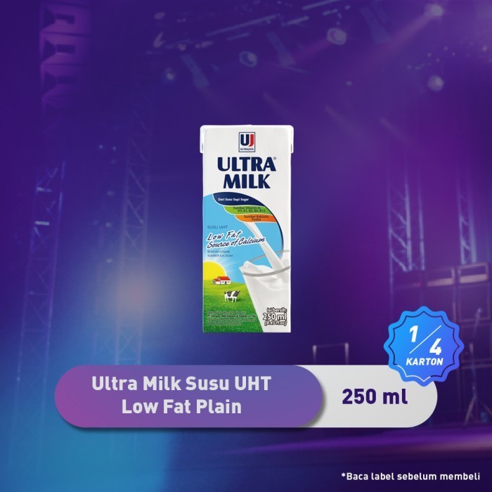 

BERGIZI Ultra Milk Low Fat Plain 250 ml - 1/4 ctn (6 pcs)