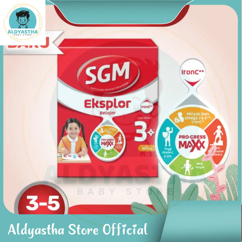 

SGM Eksplor 3 Plus Usia 3-5 Tahun Rasa Madu/Coklat/Vanila/900gr/ Yastore