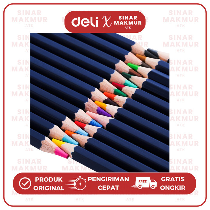 

mg Color Pencil/Pensil Warna Hybrid 24 Warna Finenolo Deli EC122-24 (Set)
