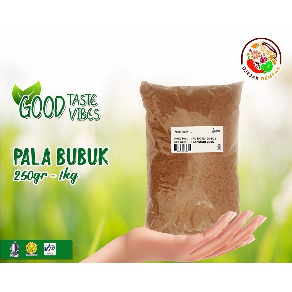 

Pala Bubuk / Nutmeg Powder Premium (Kemasan 100 Gr - 1KG) - 100% Rempah Murni