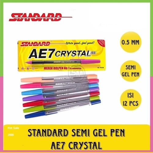 

Pulpen Standard AE7 Crystal 0.5mm Tinta Hitam Per Lusin