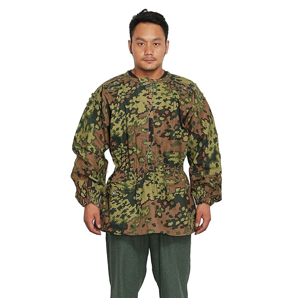 WWII GERMAN ELITE M42 SPRING AUTUMN OAK CAMO REVERSIBLE SMOCK CAMOUFLAGE -SIZE S