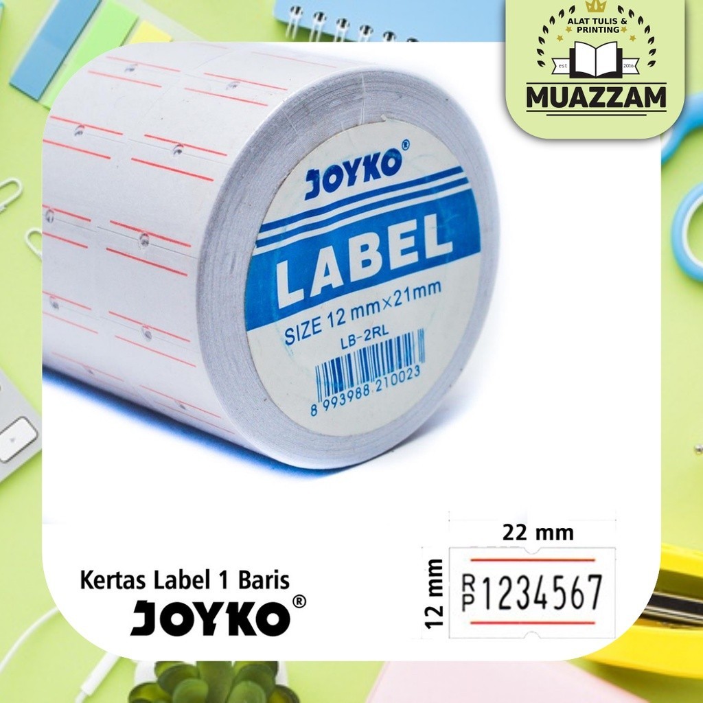 

Joyko Label Harga 1 Line LB-2RL isi 10