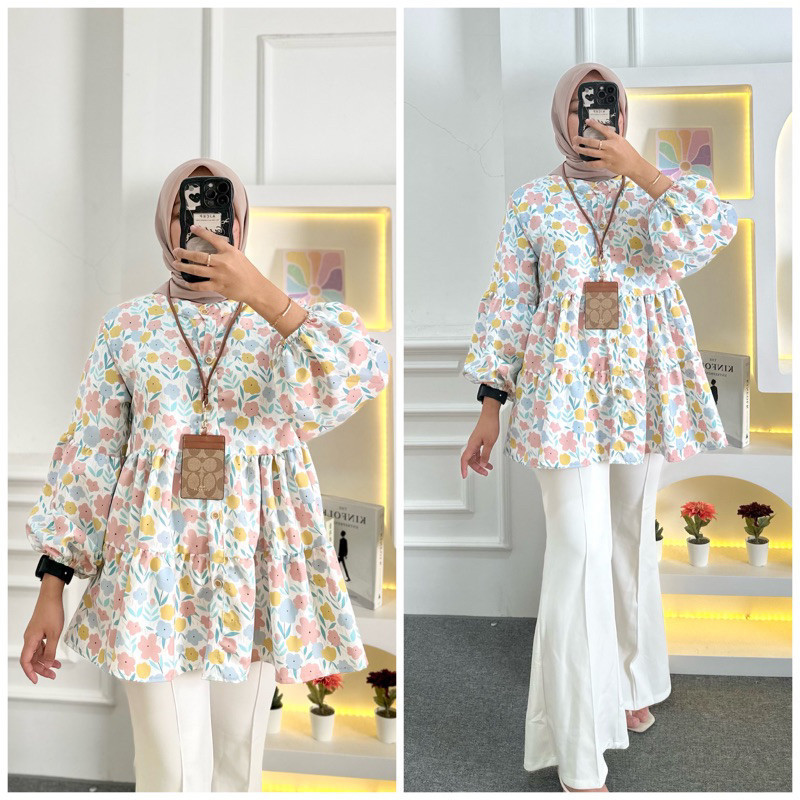 BHO - ZPF BLOUSE HIJAB FORMAL WANITA SYENA / Mirsany Blouse / Blouse Kerja Wanita Simple Formal / At