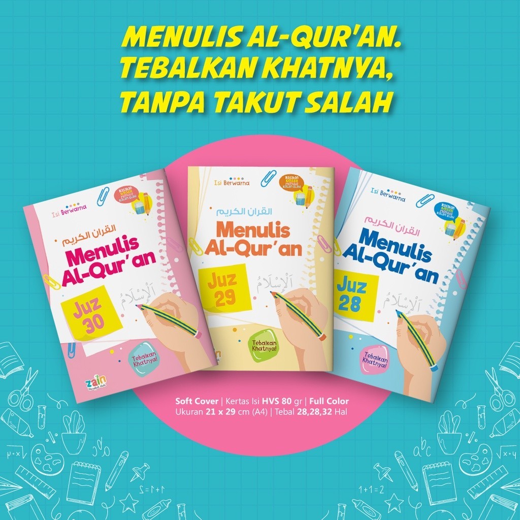 Zain - Menulis Alquran Juz 28 29 30 | 3 Buku