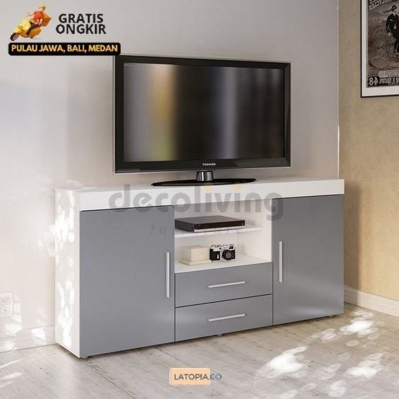 Meja TV Minimalis Panjang 150 Cm Tinggi 70 Cm Limited Size (Non Rakitan Handmade Produk Costume Inte