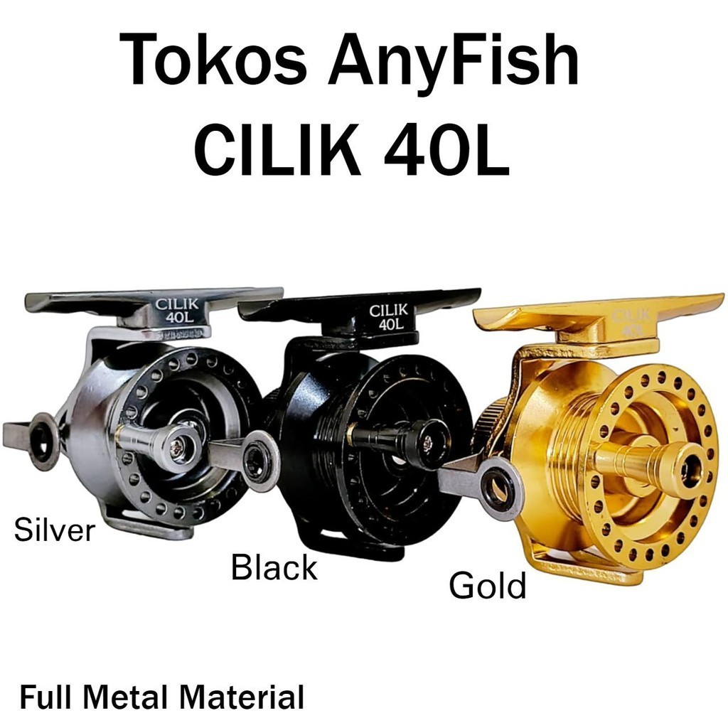 Tokos Anyfish Cilik 40l Reel Kerekan Senar Pancing Handle Kiri Rell Mini Ukelan Buat Joran Tegek Min