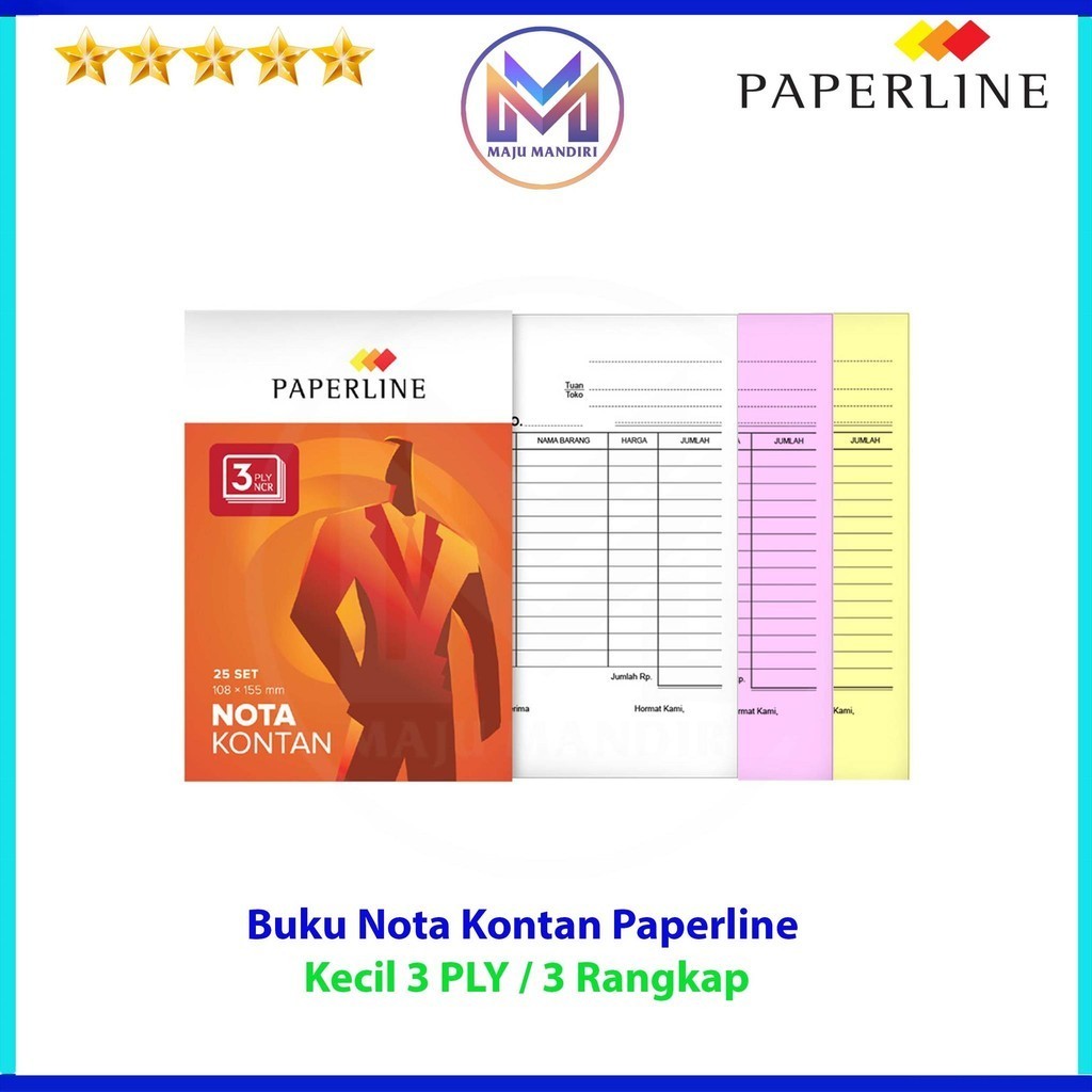 

Buku Nota Kontan Paperline 3 Ply Kecil / Nota K3 / Bon Rangkap 3