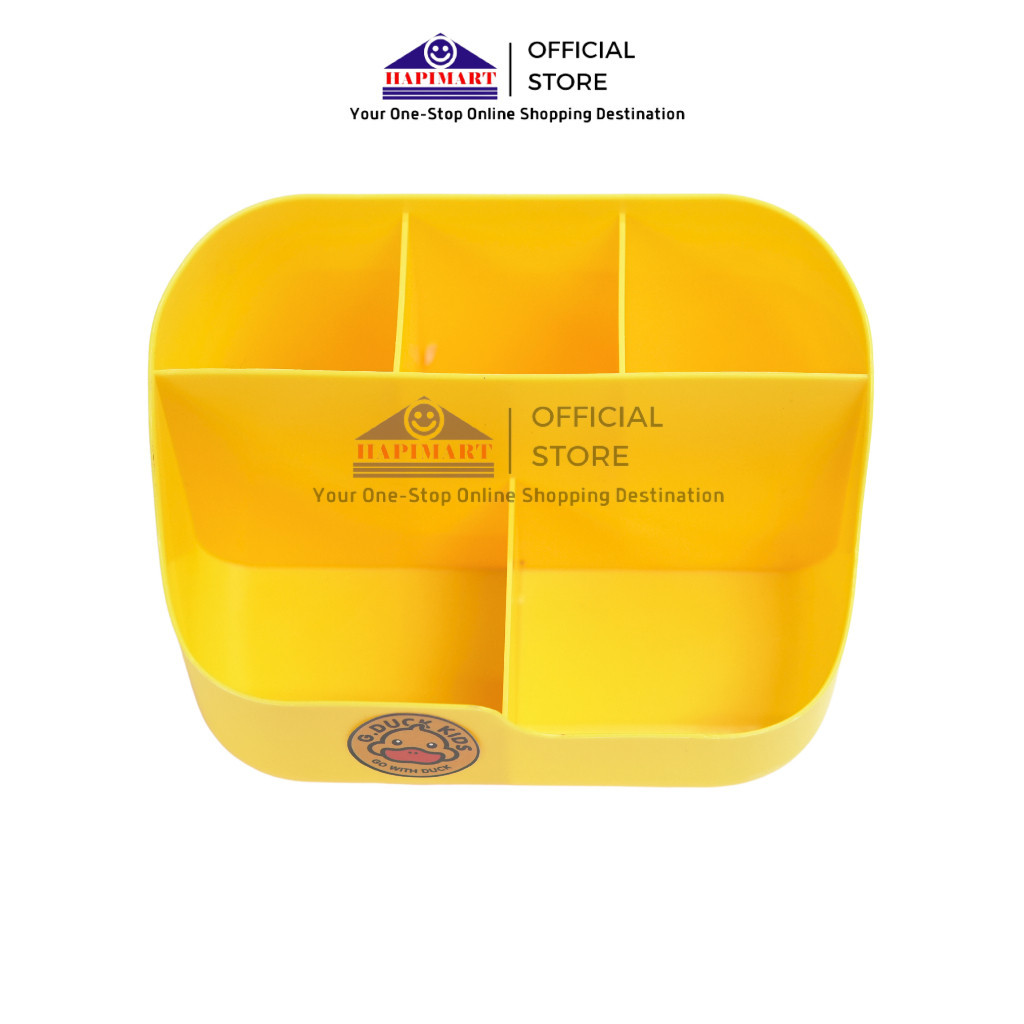 Tempat Pulpen Dan Pensil  Kotak 5 Sekat Karakter Bebek Warna Kuning/Rak Tempat Penyimpanan Pulpen Da