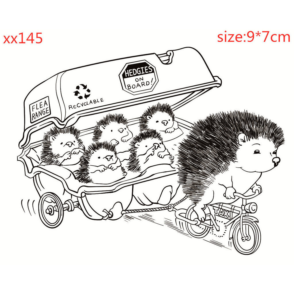 

Custom Transparent Silicone Rubber Stamp and Metal Die Sheet Cling, DIY Scrapbooking, Cute Pattern Photo Album, A Hedgehog