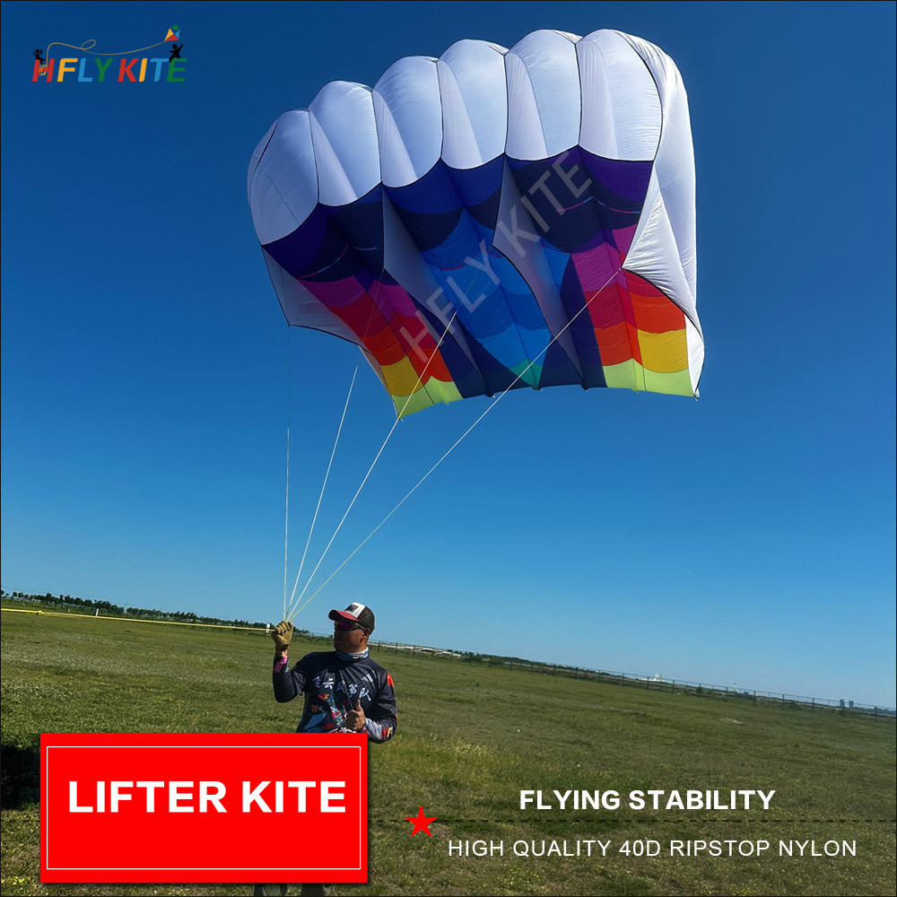 

HFLYKITE new arrival lifter kite Parafoil poilt kite 12sq.m 18sq.m 22 sq.m 40d ripstop nylon