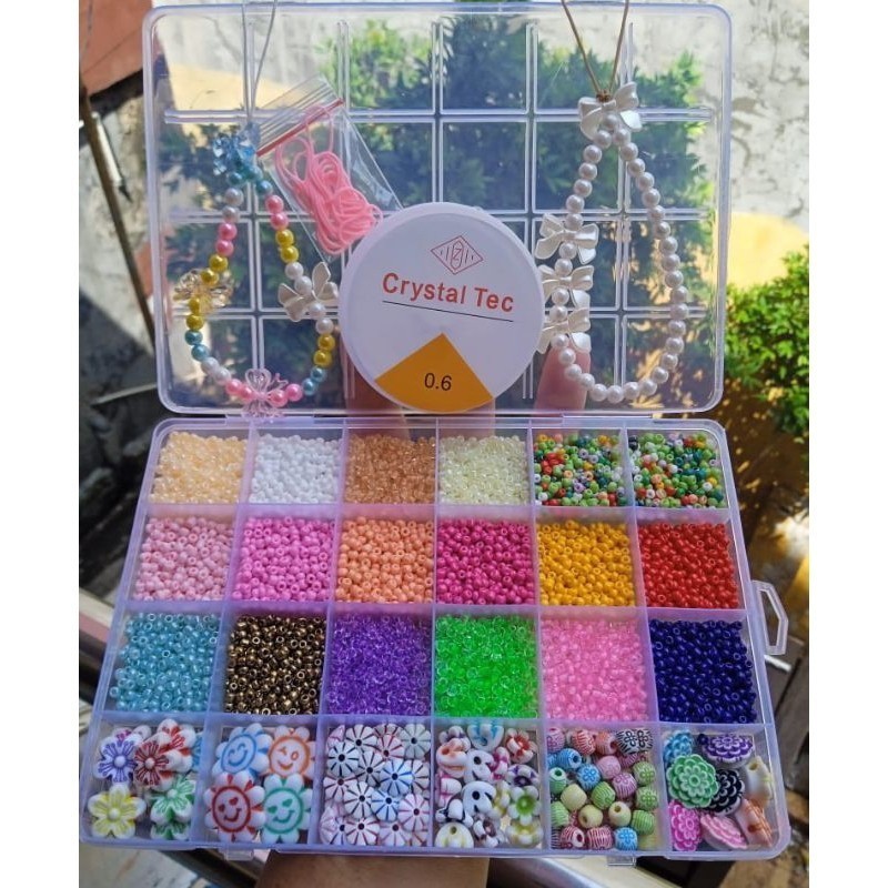 Alpasa02 Manik manik Pasir 1 Box lengkap / Paket Manik Manik DIY / Set Manik Manik 1 Box isi 24