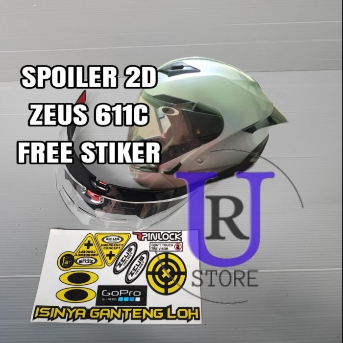 SPOILER 2D HELM ZEUS 611C / SPOILER HELM ZEUS 611C / SPOILER ZEUS 611 C | FREE STIKER