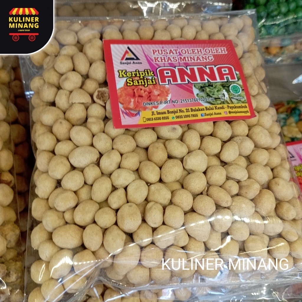 

Kuliner Minang Kacang Lihin Anna Oleh-Oleh Asli Cemilan Kampung Makanan Khas Payakumbuh Padang Jajanan Snack Kabau AX00