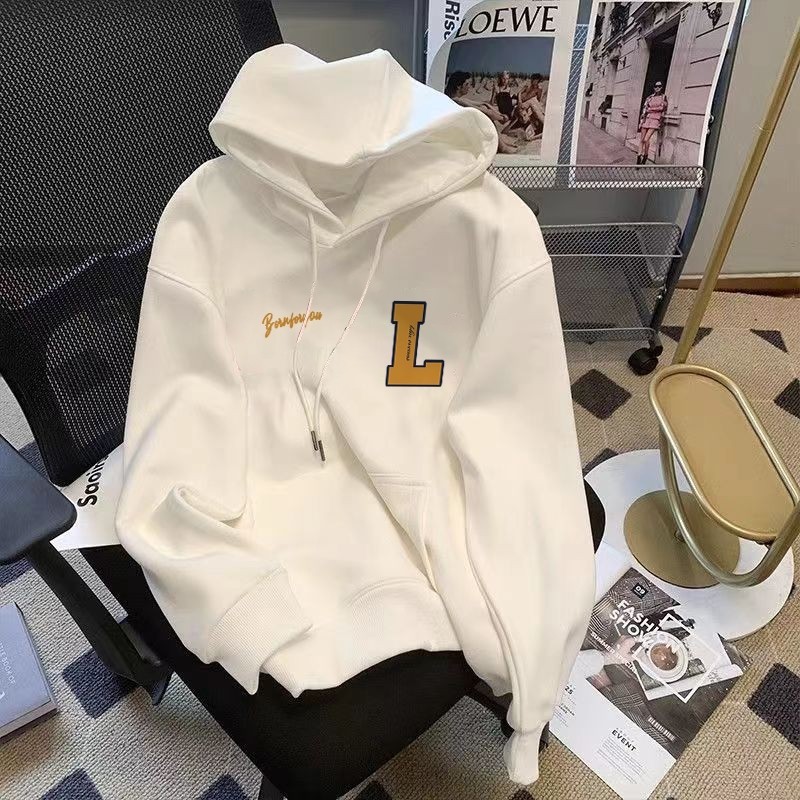 IMELDASHOPPP | Hoodie Sweater  Korean Style Premium Wanita | Simple Letters Print | Hoodie Couple We