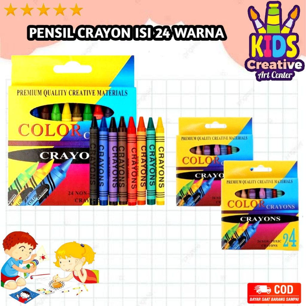 

PENSIL CRAYON ISI 24 WARNA / PENSIL WARNA GAMBAR 24PCS / CRAYON SET ANAK 24 ART SET / ARTSET 24 PCS / PENSIL KRAYON ANAK / H N