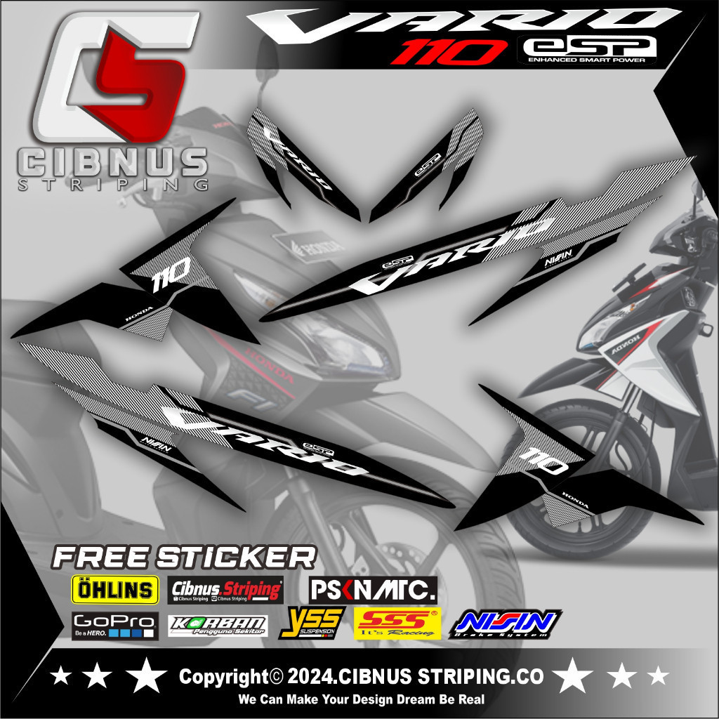Stiker Striping Honda Vario New 110 fi.Striping Vario 110 fi
