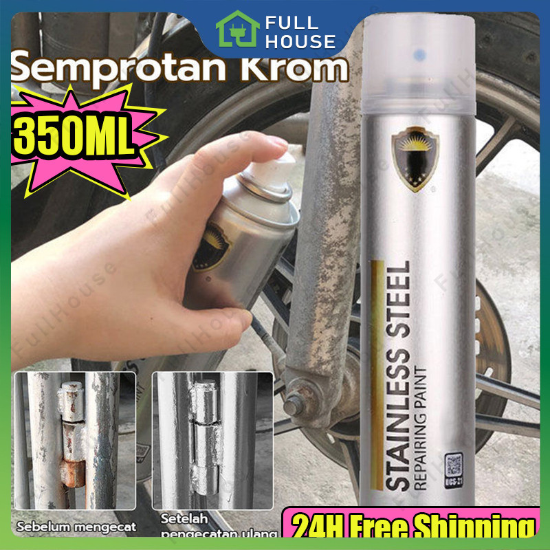 

Cat Semprot Chrome 350ml Chrome Spray Pain Warna Chrome Krum Stainless Automotive Metallic Paint Chrome