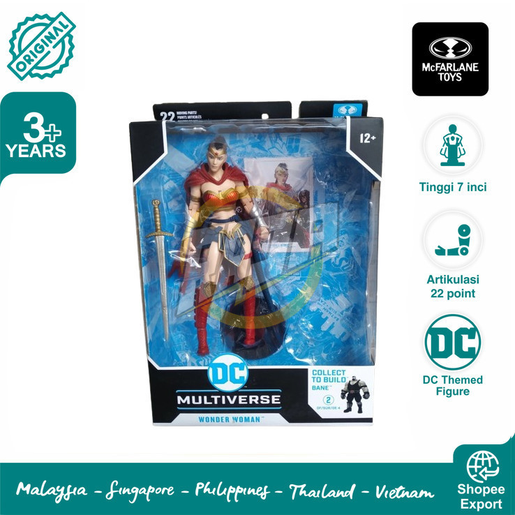 Action Figure Mcfarlane DC Collect To Build Bane Wonder Woman Original - Cvradit
