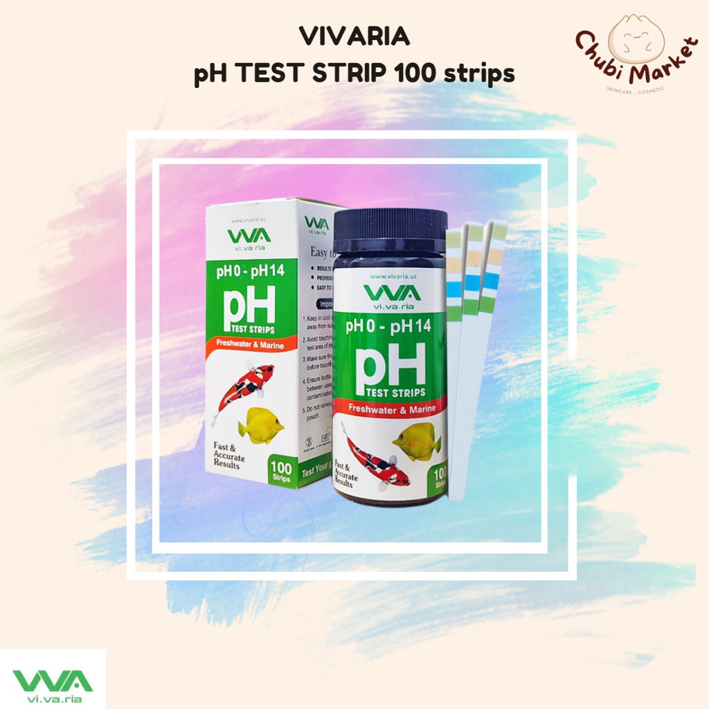 VIVARIA TEST STRIP pH Alat Test pH Air Aquarium Kolam Tawar Air Laut pH 0-14