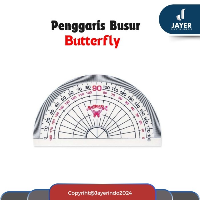 

Penggaris Busur 180 / 10 cm butterfly