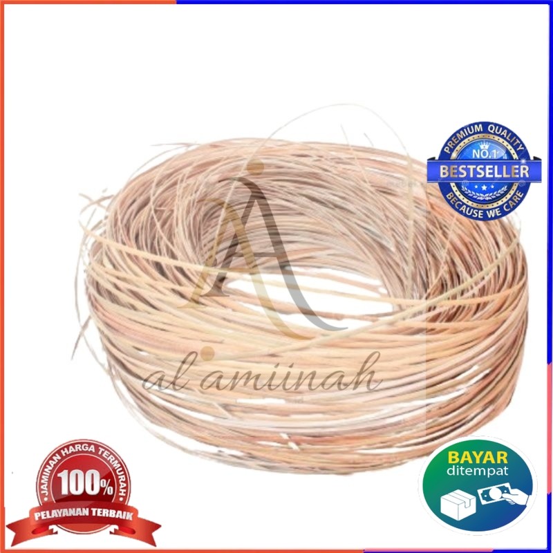 TALI ROTAN - IKAT IRATAN ROTAN - TALI ROTAN LESIO KULIT BENTUK PIPIH 500gram