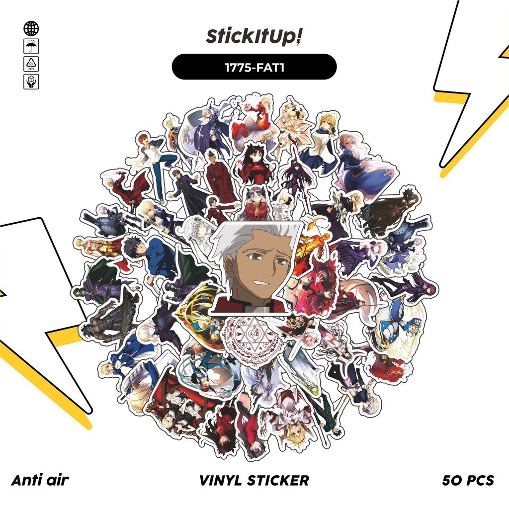 

COD✨ 50 Pcs Stiker FATE ZERO CHARACTER MIX 01 Lucu Anti Air Untuk Dekorasi Notebook Sepeda Skateboard Handphone DIY