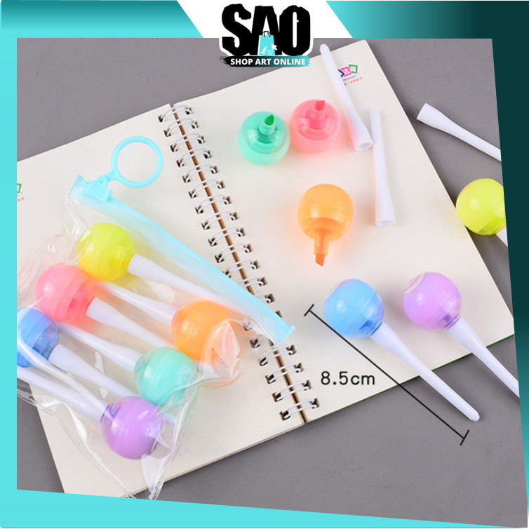 

SAO - S6262 Stabilo Lucu Bentuk Dessert / Set Highlighter 6 PCS