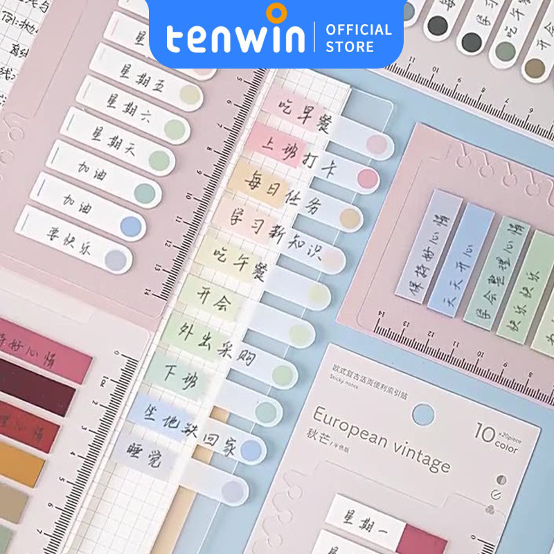 

Sticky Note Macaron Morandi index Warna200 Lembar Sticky Note Warna Neon Untuk Pembatas Buku-tenwin offical