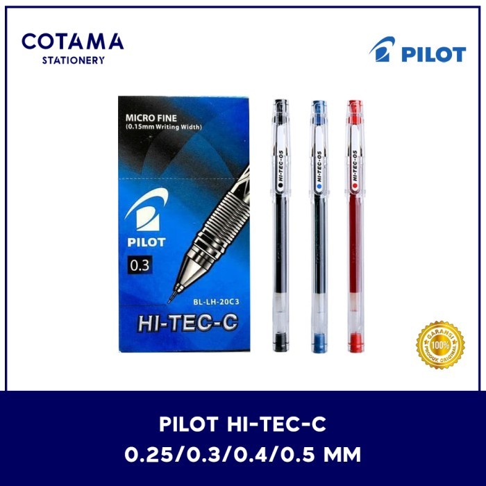 

Pulpen Pilot Hitec C / Pen Hi-tec 0.25/0.3/0.4/0.5 mm