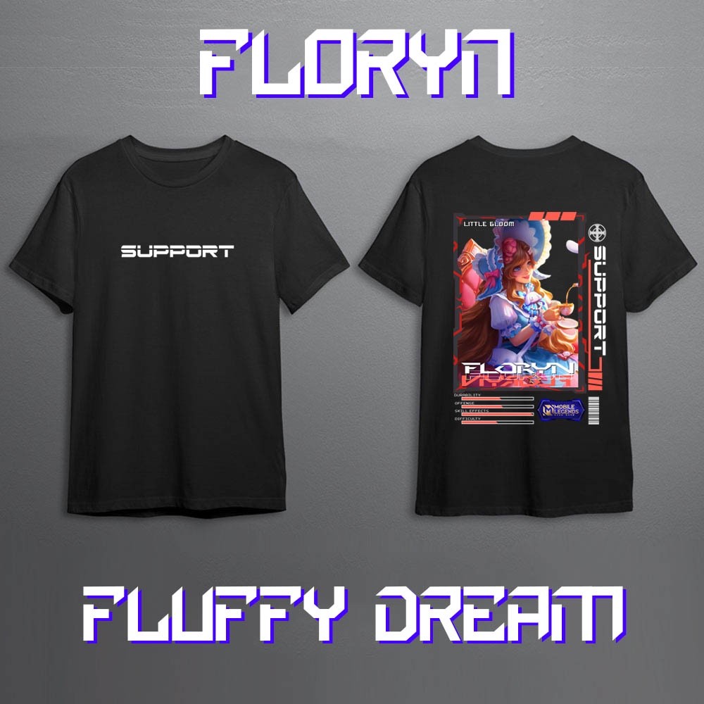 GAME - Hero Mobile Legend FLORYN MLBB T-Shirt - Baju Kaos - Cotton Combed 24s