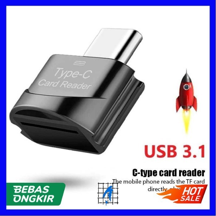 Mini OTG USB Type C to Micro SD Card Reader