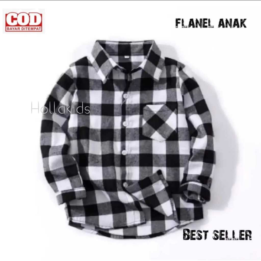 Kemeja anak laki laki 1 - 10 tahun / Kemeja anak lengan panjang / Kemeja flanel anak laki laki / Kem