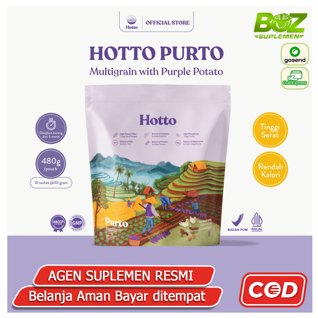 

Hotto Purto Multigrain with Purple Potato 1 POUCH isi (16 Sachet)