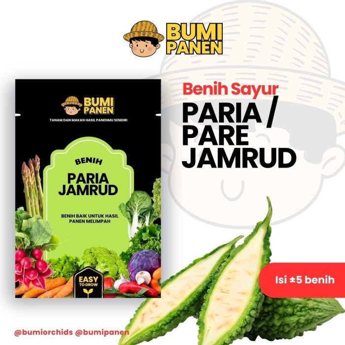 Benih Paria / Pare Jamrud | Bumi Panen Seed Benih Heirloom Biji Sayur Sayuran Hidroponik Hibrida