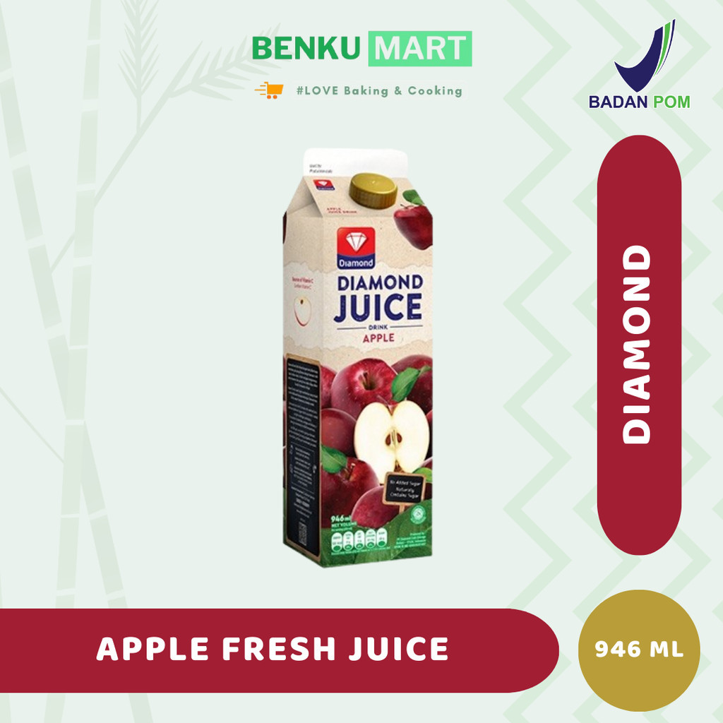 

DIAMOND JUICE APPLE UNSWEET 946 ML - Jus Apel