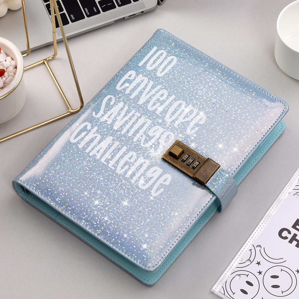 

100 Envelopes Challenge Money Saving Binder Binder A5,Money Savings Budget Planner Book with Cash Envelopes