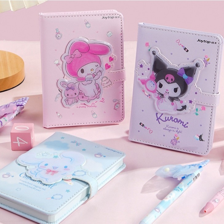 

[Hercyna]Set 2in1 Sanrio Original Genuine License Asli Joytop Notebook Magnet Buku Tulis Lucu Cute Kuromi Cinnamoroll My Melody Hello Kitty